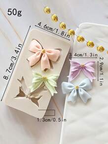 硅胶迷你蝴蝶结皇冠翻糖模具 巧克力模具 工艺品 DIY烘焙工具 情人节派对 家居装饰 家居礼品 - 米色 - 查看 18