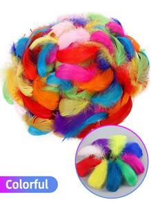 100/300PCS Goose Feathers For Crafts 4-8cm 8-12cm Swan Plumes DIY Gift Package Handmade Wedding Party Handicraft Accessories Decoration Dream Catcher Feathers,Christmas Valentine Day - Multicolor - View 26
