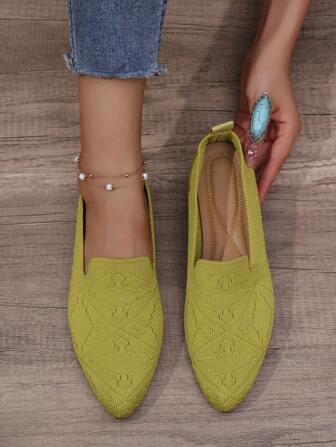 Large Size Floral Fabric Women's Square Toe Flats, New Casual Shoes For Spring Autumn