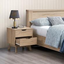MoolSun Bedroom Furniture - Drawer Slides And Interlocking Pre Assembled, Easy To Assemble, Natural Oak