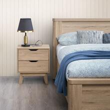 MoolSun Bedroom Furniture - Drawer Slides And Interlocking Pre Assembled, Easy To Assemble, Natural Oak