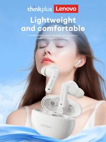 Lenovo 联想 EA210 蓝牙耳机，半入耳式高保真立体声效，音乐和游戏双模式，低延迟，灵敏麦克风，运动，长电池寿命，舒适的无线耳塞 - 黑色 - 查看 8