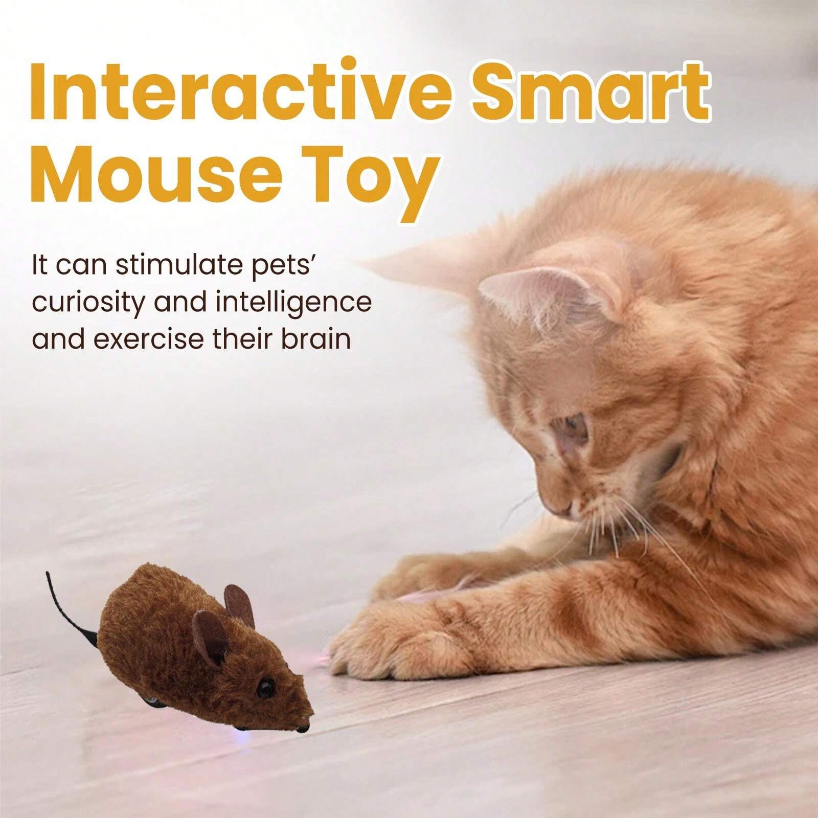 Pet Interactive Mouse Doll Plush Realistic Squeak Chew Doll For Cats