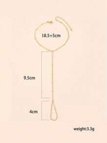 极简主义手套手链 - 金色 - 查看 7