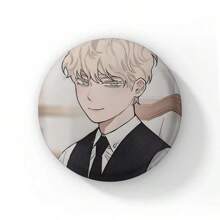 58mm 全新韩国 BL 动漫玫瑰和香槟漫画纽扣别针男孩爱漫画凯撒·温胸针徽章包装饰粉丝收藏最佳礼物 - 58mm - 查看 33