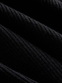 GIGOGOU Autumn Winter Basic Women Rib Warm Soft Sweater Top Slim Fall Clothes - Black - View 5