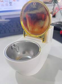 1pc Toilet-vormige asbak met deksel, modieuze overdekte asbak, toilet-asbak beste geschenken