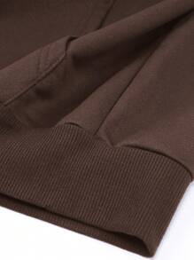 2pcs Set Men's Solid Color Plain Long Sleeve Sweatshirt And Pants Casual Sports Outfit For Travel, Outdoor Camping