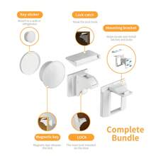 3M 34pcs/Set Multifunctional Child Safety Lock For Cabinet Door & Drawer With Magnetic Locks, Keys And Installation Brackets Includedbaby Shower Family Decorations Gifts