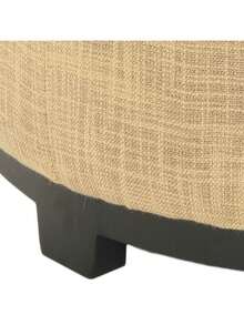 Safavieh Hudson Collection HUD8232 Wood Chelsea Round Tray Ottoman