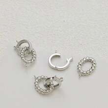 1pc/5pcs Color-Preserving Twisted Rope Clasp Connection Buckle Round Beaded Bracelet Necklace DIY Jewelry Accessories