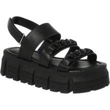 Women's Platform Tractor-Mounted  Sandal - Black - View 4