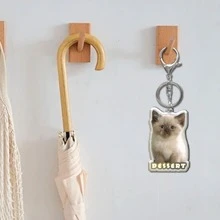 1 móc khóa Acrylic hình thú cưng tùy chỉnh, thích hợp cho ba lô, quà tặng cho mọi mùa - Tên tranh 1 cái - Xem 5