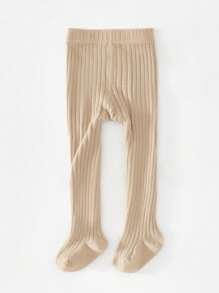 3 Pairs Kids Solid Color Leggings Pantyhose, Versatile Stirrup Tights For Students