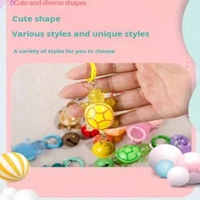 Pieces Of Colorful Night Light Turtle Keychain Blind Box Blind Bag Pendant Accessories, A Small Party Gift. - Multicolor - View 5