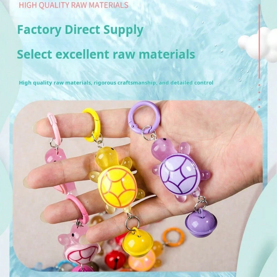 Pieces Of Colorful Night Light Turtle Keychain Blind Box Blind Bag Pendant Accessories, A Small Party Gift. - Multicolor - View 1