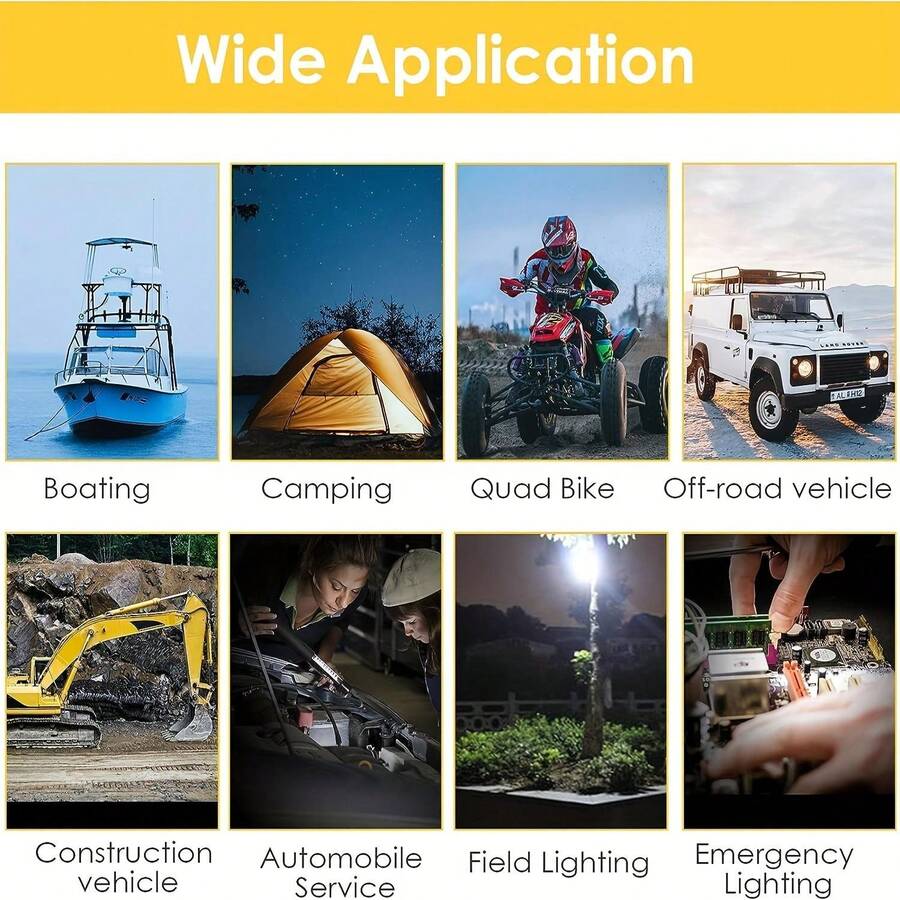 2pcs 72W 20000LM LED Work Light Bar, Led Fog Light 6 Inch Off Road