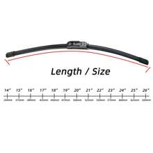 1pc Car Windshield Wiper Blade U-Shaped Universal Soft Rubber Frameless And Unsupported Car Wiper 14 "16" 18 "19" 20 "21" 22 "24" 26 "Car Accessories