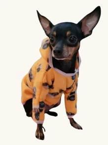Roupinha Pet Macho Soft Inverno Agasalho Pijama Com Toca e Manga Roupa Cachorro e Gato