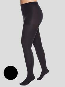 Plus Size Loba Lupo 80 Thread Thin Tights 05852-001 XG And XXG - 黑色 - 查看 2