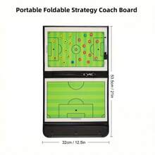 1PC Foldable Soccer Coaching Tactic Board Clipboard, Football Game Soccer Training Equipment, Soccer Whiteboard For Coaches Gear