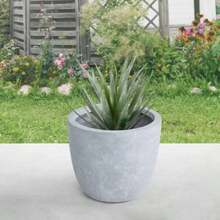12" X 14" Kante Lightweight Modern Outdoor Planter Slate Gray - Rosemead Home & Garden, Inc. - Xám - Xem 2