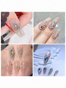 5000 件 3D 美甲鱼子酱珠适用于美甲迷你美甲球珠银色美甲钉 DIY 装饰配件美甲饰品美甲宝石美甲用品 - 銀色 - 查看 2