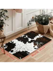 1 件简约牛皮图案厨房地垫，防滑防油地板防水地毯，防尘地垫，可机洗，适用于入口厨房客厅洗衣房浴室家居装饰，房间装饰 - 彩色 - 查看 7