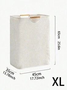 1pc Opvouwbare Witte Wasmand Voor Kleding, Handdoeken Sorteren En Opbergen, Draagbare Opbergmand Voor Kleding, Broeken, Ondergoed En Sokken Wasmand, Wasmand Badkamer Organizer, Mand, Opbergmand, Opvouwbare Wasmand - Beige - Bekijken 7