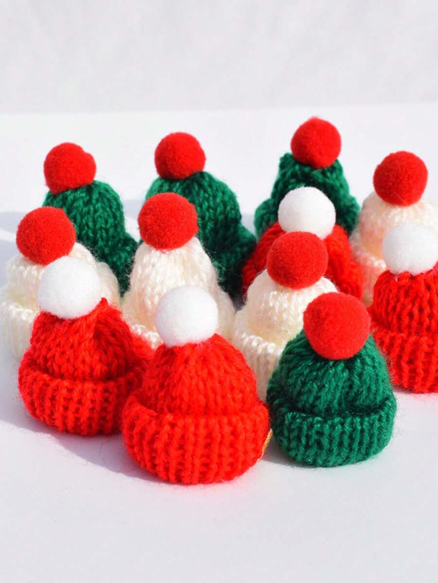 5/10 chiếc mũ và khăn quàng cổ ông già Noel mini dễ thương, mũ Giáng sinh vui nhộn màu đỏ và xanh lá cây, thích hợp để trang trí nhà hàng Giáng sinh, trang trí thú cưng vui nhộn, hoàn hảo cho đồ thủ công tự làm, trang trí cây thông Noel và người tuyết, công cụ chụp ảnh quà tặng Giáng sinh, vật dụng tạo không khí, Giáng sinh