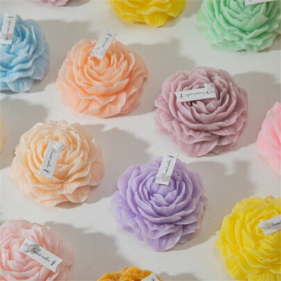 Velas perfumadas con flores - Diseños de rosas y peonías en floración | Perfectas para bodas, propuestas, aniversarios y fiestas | Regalos ideales para el Día de la Madre, San Valentín, Navidad, Pascua y cumpleaños | Excelentes para crear ambiente, decoración de eventos y detalles de fiesta