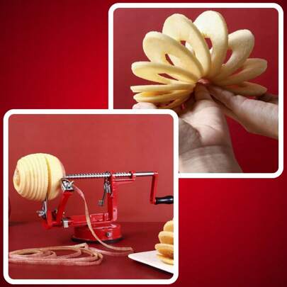 Cortador De Patatas Cortador En Espiral, Cortador De Verduras Base De Succión Cortador De Torcido Cortador De Patatas Retorcidas Freír Espiral De Verduras Fabricante De Chips