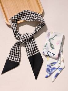 2 件套人字形大花朵双面发带发饰 - 彩色 - 查看 4