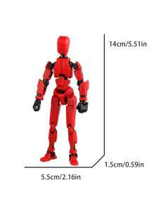 Multi-Articulated Action Figure Toy, Total Jointed Movable Robot Dummy Set, Self-Assembled Robot Action Figure, Interactive Design For Creative Play, Fun Robotics Gift For Christmas - Multicolor - View 3