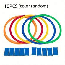 5个/10个/15个/20个儿童跳房子跳圈，感官统合训练器材，室内/室外幼儿园跳跳垫，跳高运动玩具，体能活动游戏，亲子互动早教玩具，适合3-12岁男孩女孩生日礼物（颜色随机） - 彩色 - 查看 13