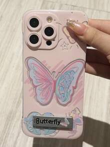 Ốp lưng điện thoại không viền kim loại hình bướm hồng nữ tính mới tương thích với iPhone 11/12/13/14/15 Pro Max Series Quà tặng sinh nhật cho bạn gái Quà tặng ngày lễ tình nhân, Quà tặng Giáng sinh - Trong sáng - Xem 10