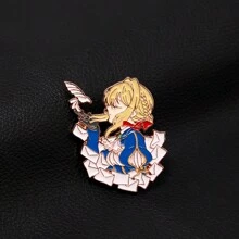 1PC Trâm cài áo Violet Evergarden Huy hiệu kim loại hoạt hình Violet Evergarden Cos Túi quần áo Phụ kiện Trang sức Quà tặng - Nhiều màu - Xem 10