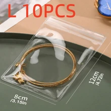 100 个 PVC 透明可重复密封珠宝袋，带拉链，防氧化，防止失去光泽，用于存放耳环、项链、珠宝、小礼物、配饰派对礼品袋 - 無色 - 查看 13