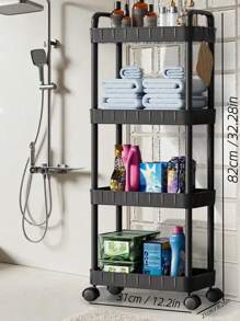 Giá để đồ đứng trên sàn phòng tắm để đựng đồ vệ sinh cá nhân, mỹ phẩm & đồ dùng giặt giũ, tủ đựng đồ có khe hẹp, đồ trang trí phòng tắm, đồ dùng phòng tắm mùa hè - Nhiều màu - Xem 11