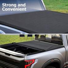 MERXENG Truck Bed Tonneau Cover For For-D Rang-Er, CHEINAUTO Soft Roll Up Truck Bed Tonneau Cover For For-D Rang-Er 5ft 2019-2023 - Black - View 4