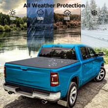 MERXENG Truck Bed Tonneau Cover For For-D Rang-Er, CHEINAUTO Soft Roll Up Truck Bed Tonneau Cover For For-D Rang-Er 5ft 2019-2023 - Black - View 3