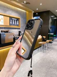1pc Screen Mesh Design Mirror/Bracelet Style Phone Case Compatible With Iphone-Galaxy-Infinix-Redmi