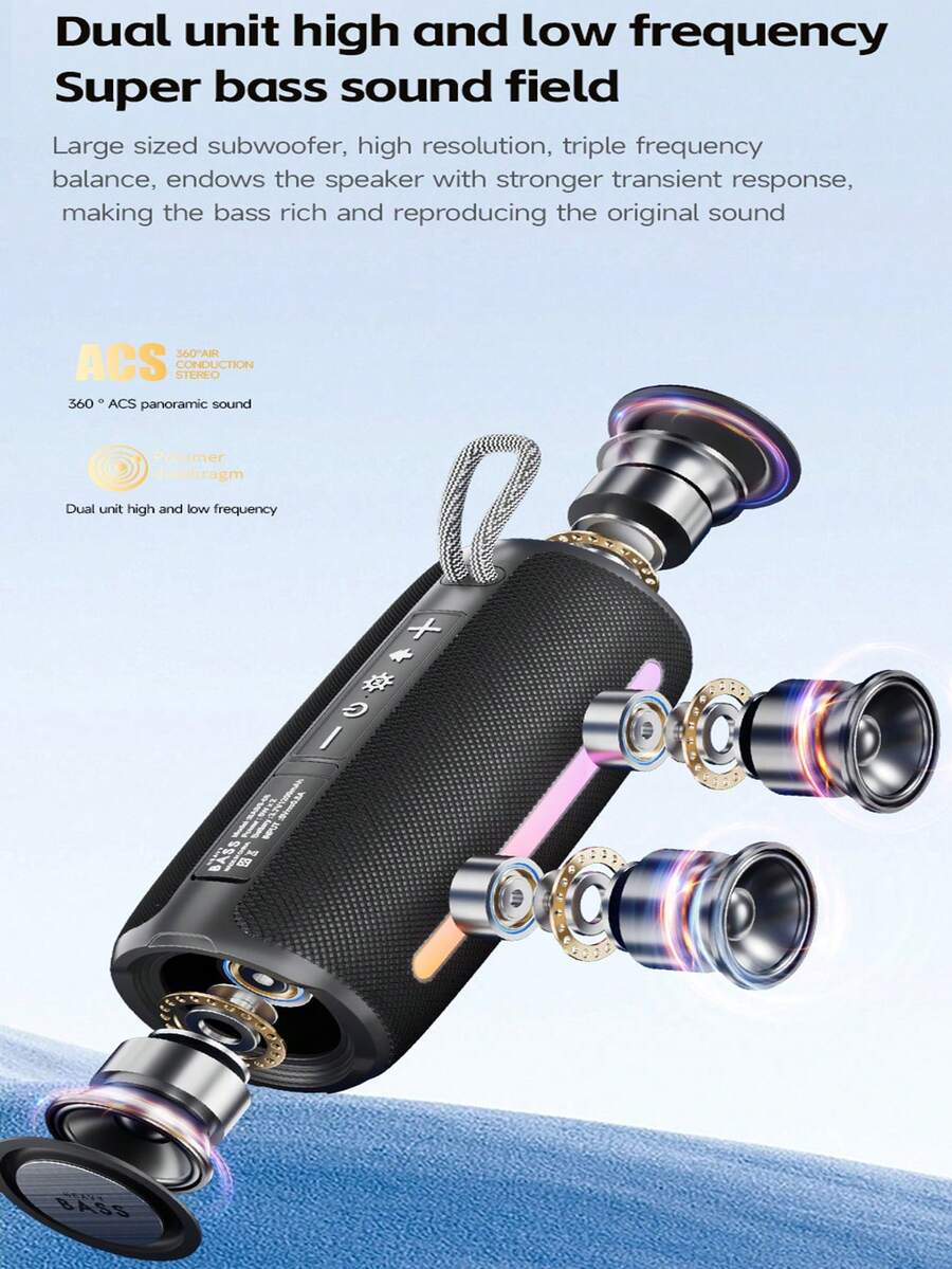 HEAVY BASS Heavy Bass Outdoor Wireless Portable Waterproof Shockproof