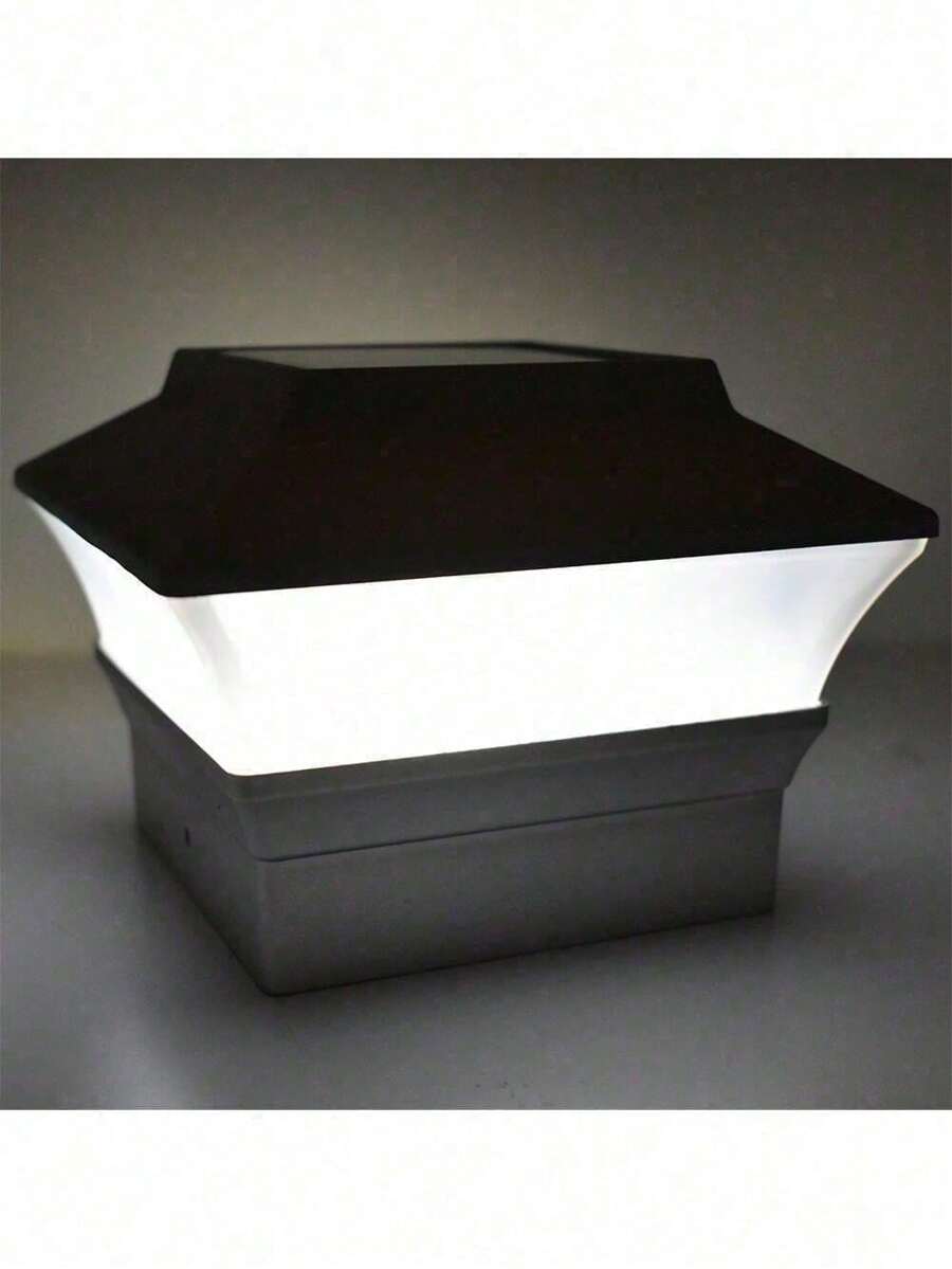 8 Black / Brown / Silver / White 4 X 4 Solar Post Deck Cap Fence Light