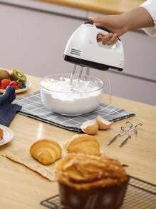 Mini batidora eléctrica multifuncional automática para hornear pasteles 7 velocidades batidor cocina accesorios repostería mezcla masa cremas compacto potente - Multicolor - Ver 1