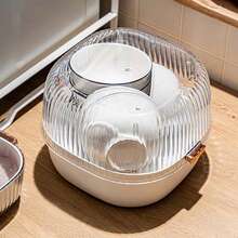 1 件装新款设计厨房洗菜盆带排水托盘多用途水果盘家用茶几洗米筛 - 彩色 - 查看 5