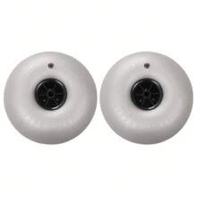 OUKANING Balloon Wheels 16" Replacement Big Beach Sand Tires Kayak Dolly Canoe Beach Fishing Buggy Cart DIY Beach Wheels 2 Pack - Silver Gray - View 8
