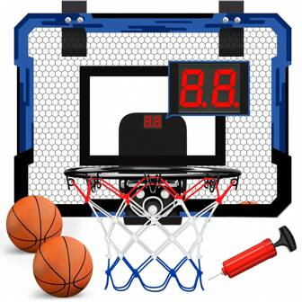 Indoor Mini Basketball Hoop Set With Scoreboard And Ball, Suitable For Boys And Girls Aged 3-12 Years Old,Silent Basketball,Mini Basket Ball Hoop,Basketball Sister,Basketball Game,Arcade Basketball,Outdoor Activities
