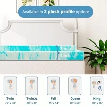 Gel Memory Foam Bed Mattress, Ventilated And Cooling Gel Infused Mattress Pad, Gel Swirl Memory Foam Mattress For Bedroom, Dorms, Guest Room, RV, Sofa Bed