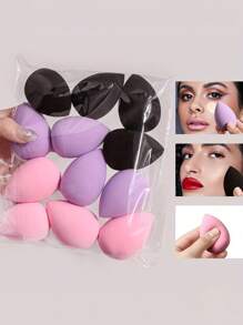 12/4pcs Multifunctional Mixed Shape Cosmetic Sponge, Multi-Color Cosmetic Sponge, Soft Reusable Cosmetic Sponge, Flawless Cosmetic Sponge, Cosmetic Tools, Beauty Mixer, Hydrophilic PU Cosmetic Egg, Suitable For Foundation Make-Up